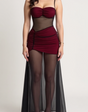 Serenity Élan mesh maxi dress