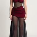 Serenity Élan mesh maxi dress