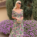 European mesh holiday dress