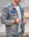 Men's retro denim jacket