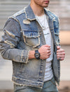 Men's retro denim jacket