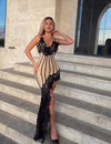 A-line bandage bodycon dress