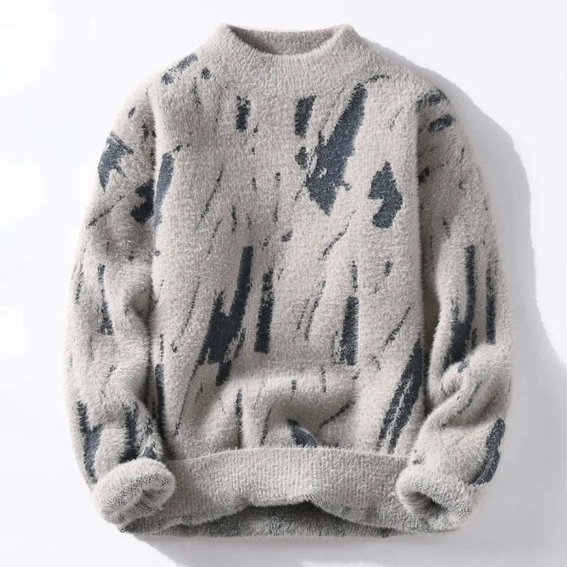ALANA | ELEGANT WOMEN'S SWEATER WITH A RELAXED FIT AND BRUSHSTROKE PATTERN