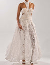 LUMINA™ Lace Halter Maxi Dress