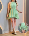 Serenity Breeze™ Ruffle Halter Mini Dress