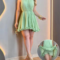Serenity Breeze™ Ruffle Halter Mini Dress