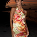 Solvéra™ Backless Lace-Up Mini Dress