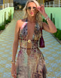 Crystal Tide Cut-Out Mini Dress