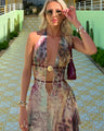 Crystal Tide Cut-Out Mini Dress