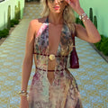 Crystal Tide Cut-Out Mini Dress