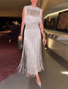 Aurora Luxe Sequin and Fringe Dress
