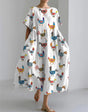 Kora Violet – Korean Print Dress