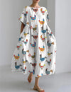 Kora Violet – Korean Print Dress