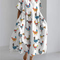 Kora Violet – Korean Print Dress