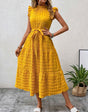 Sunset Whisper Lace-up Mini Dress