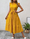 Sunset Whisper Lace-up Mini Dress