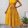 Sunset Whisper Lace-up Mini Dress