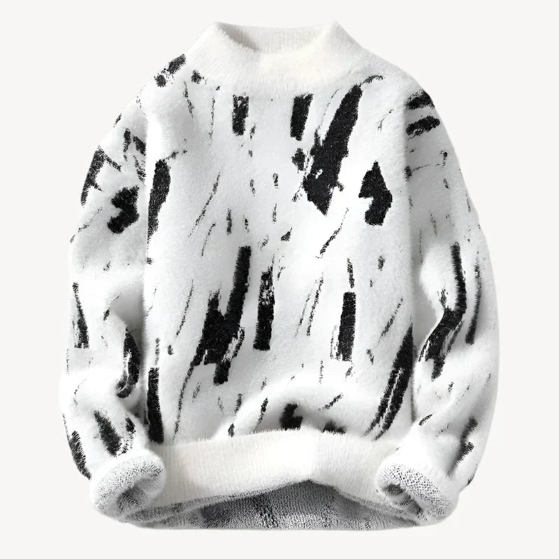 ALANA | ELEGANT WOMEN'S SWEATER WITH A RELAXED FIT AND BRUSHSTROKE PATTERN