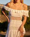 Isla mini dress with ruffles