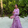 Chic top and flowing skirt