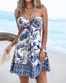 Flaunt a floral print mini dress