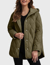 Sylvia Casual Hooded Jacket in Plain Plaid