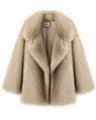 NeoMint™ Oversized Faux Fox Fur Coat with Colour Gradient