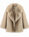 NeoMint™ Oversized Faux Fox Fur Coat with Colour Gradient