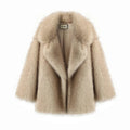 NeoMint™ Oversized Faux Fox Fur Coat with Colour Gradient