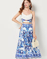 Lunaria™ – Printed midi skirt and tube top for the beach