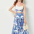 Lunaria™ – Printed midi skirt and tube top for the beach
