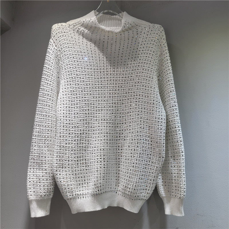 Knitted turtleneck with argyle detail