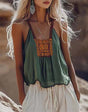 Ethnic retro shirt with suspenders