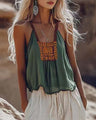 Ethnic retro shirt with suspenders