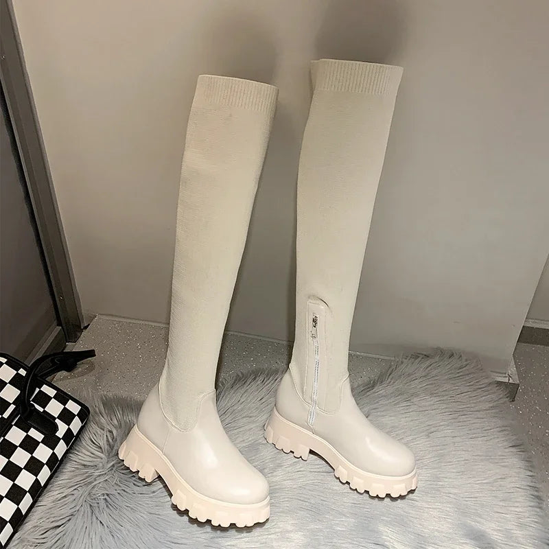 BreezeKnit over-the-knee boots