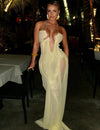 Serenity Maxi Dress in Sheer Mesh