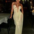 Serenity Maxi Dress in Sheer Mesh