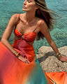 Saylor - Ombre Strappy Open-back Maxi Dress