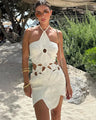 Solea cutout halter mini dress