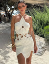 Solea cutout halter mini dress
