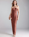Aurelia dress with open back and tassels