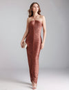 Aurelia dress with open back and tassels