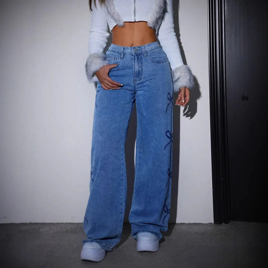 ÉLORA™ Bow Street Wide-Leg Denim