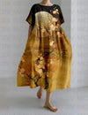 Vintage Blossom Midi Dress