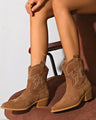 Embroidered handmade leather boots