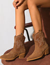 Embroidered handmade leather boots