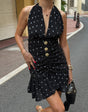 Evana Polka Bloom mini dress