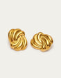 Vintage button stud earrings