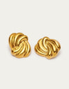 Vintage button stud earrings