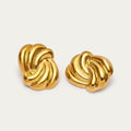 Vintage button stud earrings